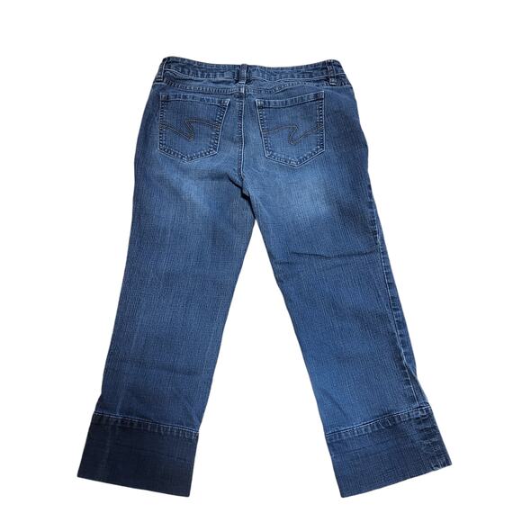 Apt 9 blue/grey capri jeans with pockets size 4 - Picture 2 of 5